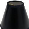 Slant Hardback Chandelier Lampshade with Flame Clip, Black (with white lining) (Set of 6)