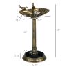 Antique Bronze Bird Bath- Pedestal with Planter Base