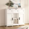 Storage Cabinets,Wooden Floor Cabinet,with Drawers and Shelves Storage Cabinets,Accent Cabinet for Living Room,Bedroom