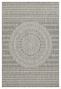 Silver Medallion Patio Rug