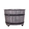 Rustic Smokeless Firepit with Grey Woodgrain Finish