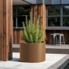 Heavy Duty Corten Steel Round Raised Garden Bed Kit â€“ 15.5" Dia. x 20" H. â€“ Pre-Rusted Metal Planter Box for Vegetables, Flowers