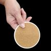 Brussels Griffon in Sunflowers Large Sandstone Coasters Pack of 4 Absorbent Round Coasters Decor Gifts for Men or Women, 4 in, Multicolor