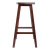 29" Katashi Bar Stool-Solid Wood with Curved seat in Walnut Finish