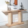 59in Modern Minimalist Wooden Console Table with Column Pedestal Design â€“ Elegant Decorative Accent for Entryway, Living Room, and Hallway
