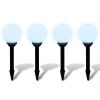 Outdoor Pathway Lamps 4 pcs LED 5.9" with Ground Spike