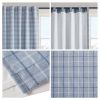 1PC 50x108" Plaid Rod Pocket and Back Tab Curtain Panel with Fleece Lining