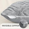 Gray Faux-Wool Pillow Covers — Set of 2