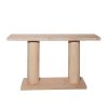 59in Modern Minimalist Wooden Console Table with Column Pedestal Design â€“ Elegant Decorative Accent for Entryway, Living Room, and Hallway
