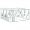 Coffee Table 39.4"x39.4"x19.7" Stainless Steel and Glass