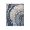 Blue Abstract Wave A Modern 5x7 Area Rug-Medium pile