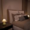 Pottery ceramics table lamp pleated lampshade bedside lamp ambient night light