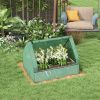 Outsunny Raised Garden Bed with Mini Greenhouse, Galvanized Outdoor Planter Box with Cover, for Herbs and Vegetables, Use for Patio, Garden, Balcony
