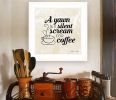 Ready to Hang Framed Print  by Susan Ball A Silent Scream for Coffee