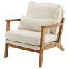 Off-White Oak Accent Chair
