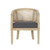 Accent Chair Rubber Wood Charcoal