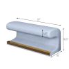 Entryway Bench Leather Upholstered Ottoman with LED sensor light for living room ,bedroom,end of bed