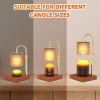 Amber Glass Candle Warmer Lamp - Dimmable Wax Melter with Timer