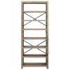 7-Tier Bookcase 31.5"x11.8"x78.7" Solid Wood Acacia
