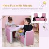 Kids 2-in-1 Sofa Sets-Pink