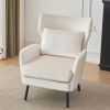 Wing Back Velvet Accent Chair