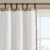 Plaid Faux Leather Tab Top Curtain Panel with Fleece Lining(Only 1 Pc Panel)