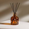 Aromatherapy Reed Diffuser - Amber Glass 6.7oz, 90-Day Scent Sticks