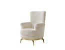 Zoe Modern style Chair made with wood and Gold accents in Cream same as B009P303218 (G is CA inventory, B is NJ inventory)