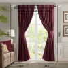 Pleat Curtain Panel with Tieback (Single) Burgundy 52x84"