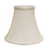 Slant Bell Softback Lampshade with Washer Fitter, White Natural Fabric Lampshade for Table Lamps, 7" Top x 14" Bottom x 11" Height