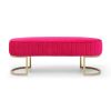 Bench Bedroom Bench ,Velvet Oval Upholstered End of Bed Bench with Golden Metal Legs ,48" Modern Storage Ottoman Bench for BedroomLiving Room
