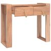 Console Table 35.4"x13.8"x29.5" Solid Teak Wood