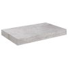 Floating Wall Shelf Concrete Gray 9.1"x9.3"x1.5" MDF