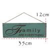 Family is Everything Wooden Wall Sign-Green