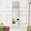The 4rd generation aluminum alloy metal frame wall mounted full body mirror, bathroom makeup mirror, bedroom entrance, decorative mirror