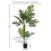 Simulate green plastic 15-leaf flower boxes arranged loose tail flooring to decorate outdoor home planters 2pcs/set