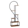Decor Accents Plant Stands Black Half-Heart Iron & Wood 6-Layer Stand