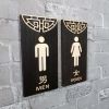 Wooden Bathroom Sign Pair-HIs & Hers Icons