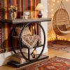 Rustic Circle Console Table