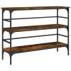 Console Table Smoked Oak 39.4"x12.6"x29.5" Engineered Wood