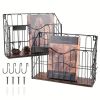 Two wall hanging baskets, hook brackets, wall mesh accessories photo wall display, suitable for Christmas decoration in living rooms, offices