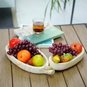 Organic Wood Tray Set