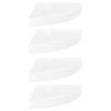 Floating Corner Shelves 4 pcs High Gloss White 9.8"x9.8"x1.5" MDF