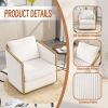 COOLMORE Corduroy Swivel Barrel Chair, Comfortable Accent Sofa Chair for Living Room, 360 Degree Swivel Barrel Club Chair