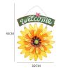 Yellow Daisy Welcome Sign-Metal Wall Decor for  Door or Garden