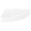 Floating Corner Shelves 4 pcs High Gloss White 9.8"x9.8"x1.5" MDF