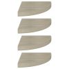Floating Corner Shelves 4 pcs Oak 13.8"x13.8"x1.5" MDF