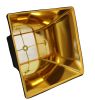 Slant Square Bell Hardback Lampshade with Washer Fitter, Black (with gold lining)