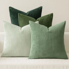 Sage Green Corduroy Pillow Covers – Set of 4 (18×18)