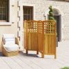 4-Panel Room Divider 63.8"x0.8"x45.3" Solid Wood Acacia